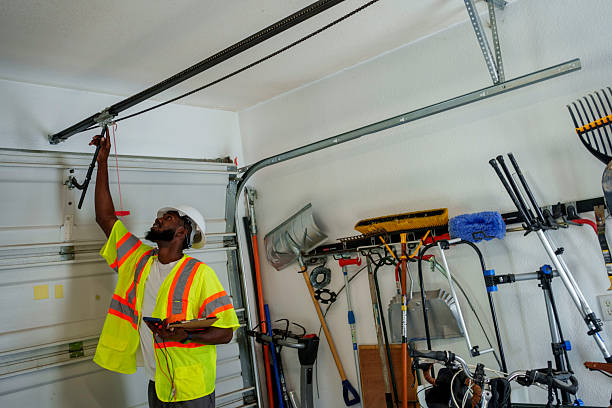 Professional Garage Door Panel Replacement technician working in Westport, IN